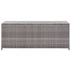 Patio Storage Box Gray 59.1"x19.7"x23.6" Poly Rattan