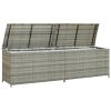 Patio Storage Box Poly Rattan 78.7"x19.6"x23.6" Gray