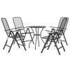 5 Piece Patio Dining Set Expanded Metal Mesh Anthracite