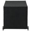 Patio Storage Box Black 47.2"x25.6"x24" Poly Rattan