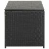 Patio Storage Box Poly Rattan 39.3"x19.6"x19.6" Black