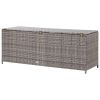 Patio Storage Box Gray 47.2"x19.7"x23.6" Poly Rattan