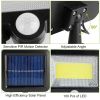 Solar Powered Wall Lights Outdoor 100 LED Beads Motion Sensor Lamp IP65 Waterproof Dusk To Dawn Sensor Light