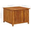 Patio Storage Box 29.5"x29.5"x22.8" Solid Acacia Wood