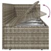 6 Piece Patio Lounge Set with Cushions Gray Poly Rattan