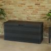 Patio Storage Box Black 46.1"x17.7"x22"