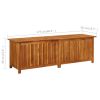 Patio Storage Box 68.9"x19.7"x22.8" Solid Acacia Wood