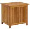 Patio Storage Box 23.6"x19.7"x22.8" Solid Acacia Wood