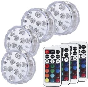 Garden Decoration Swimming Pool Waterproof 21 Button Remote Control Diving Light (Option: White-6PCS)