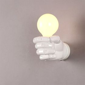 Creative Fist Wall Lamp Bar Table Restaurant Corridor Aisle Background Decoration (Option: White right hand)