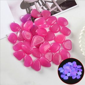 100 Luminous Stones Fluorescent Aquarium Pebbles Fish Tank Garden Luminous Stones (Option: Dark Purple-100pc)