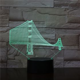 Manhattan Bridge Night Light Creative Gift Illusion Led Colorful Light (Option: CrackRemote control touch)