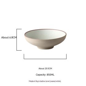 Nice Ceramic Restaurant Set Big Bowl (Option: Medium Light Soup Bowl White)