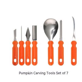 Stainless Steel Pumpkin Carving Set Fruit Carving (Option: 7 Piece Carving Tool Set Bulk)