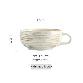 Painted Quaint Canteen Ceramic Rice Bowl (Option: Wide Mouth Noodle Cup)