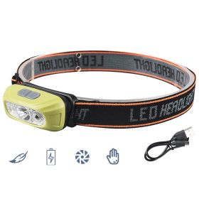 Special Strong Light Charging Super Bright Night Fishing Head Lamp (Option: Green induction)