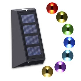 Solar Garden Courtyard Household Waterproof Up And Down Glow Outdoor Decoration Wall Lights (Option: The color changes automaticall)