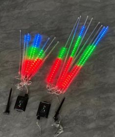 8 Tube Meteor Shower Lights Outdoor String Lights Waterproof Garden Lights For Wedding Party Christmas Xmas Decoration (size: 20in)