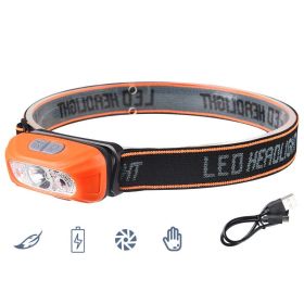 Special Strong Light Charging Super Bright Night Fishing Head Lamp (Option: Orange induction)