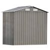 Patio 6ft x4ft Bike Shed Garden Shed; Metal Storage Shed with Lockable Door; Tool Cabinet with Vents and Foundation for Backyard; Lawn; Garden