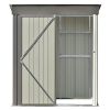 Patio 5ft Wx3ft. L Garden Shed; Metal Lean-to Storage Shed with Adjustable Shelf and Lockable Door; Tool Cabinet for Backyard; Lawn; Garden