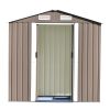 Patio 6ft x4ft Bike Shed Garden Shed; Metal Storage Shed with Lockable Door; Tool Cabinet with Vents and Foundation for Backyard; Lawn; Garden