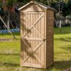 Outdoor Wooden Storage Sheds Fir Wood Lockers with Workstation