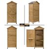 Outdoor Wooden Storage Sheds Fir Wood Lockers with Workstation