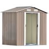 Patio 6ft x4ft Bike Shed Garden Shed; Metal Storage Shed with Lockable Door; Tool Cabinet with Vents and Foundation for Backyard; Lawn; Garden