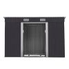 4.2' x 9.1' Outdoor Backyard Garden Metal Storage Shed for Utility Tool Storage