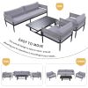 [Not allowed to sell to Wayfair]Light luxury style outdoor suit combination With 1 Love Sofa; 2 Single Sofa; 1 Coffee Table