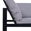 [Not allowed to sell to Wayfair]Industrial Style Outdoor Sofa Combination Set With 2 Love Sofa; 1 Single Sofa; 1 Table; 2 Bench