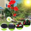 2Pcs Solar Powered Lights Outdoor Rose Flower LED Decorative Lamp Water Resistant Pathway Stake Lights