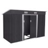 4.2' x 9.1' Outdoor Backyard Garden Metal Storage Shed for Utility Tool Storage