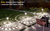 Solar Pathway Lights, Solar Garden Lights Outdoor White, Waterproof Led Path Lights for Yard, Patio, Landscape, Walkway