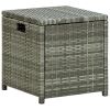 6 Piece Patio Lounge Set with Cushions Poly Rattan Gray