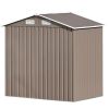 Patio 6ft x4ft Bike Shed Garden Shed; Metal Storage Shed with Lockable Door; Tool Cabinet with Vents and Foundation for Backyard; Lawn; Garden