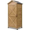 Outdoor Wooden Storage Sheds Fir Wood Lockers with Workstation