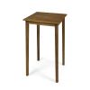 Chayah Outdoor Minimalist Acacia Wood Square Bar Table, Teak