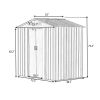 Patio 6ft x4ft Bike Shed Garden Shed; Metal Storage Shed with Lockable Door; Tool Cabinet with Vents and Foundation for Backyard; Lawn; Garden